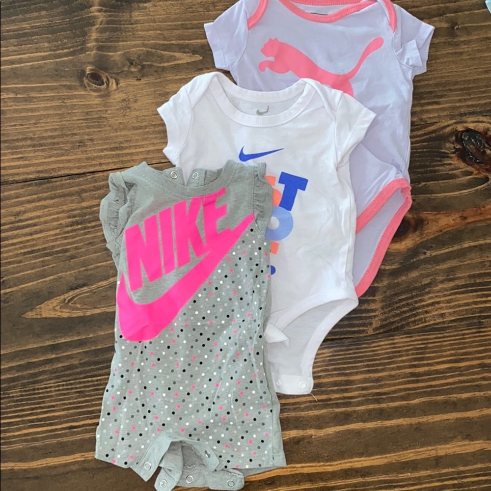 Nike and puma one pieces